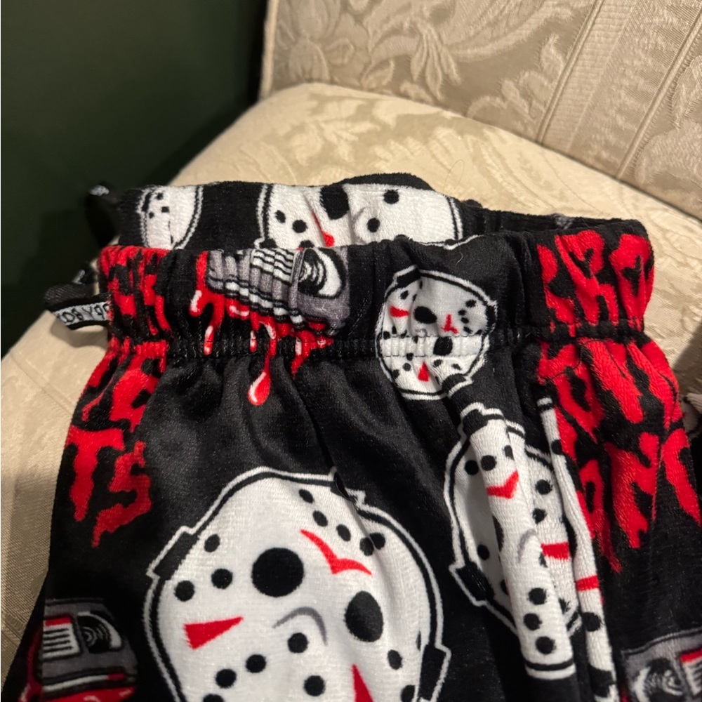 Horror Movie Pants Pajamas - Black and Red - Picture 2 of 3